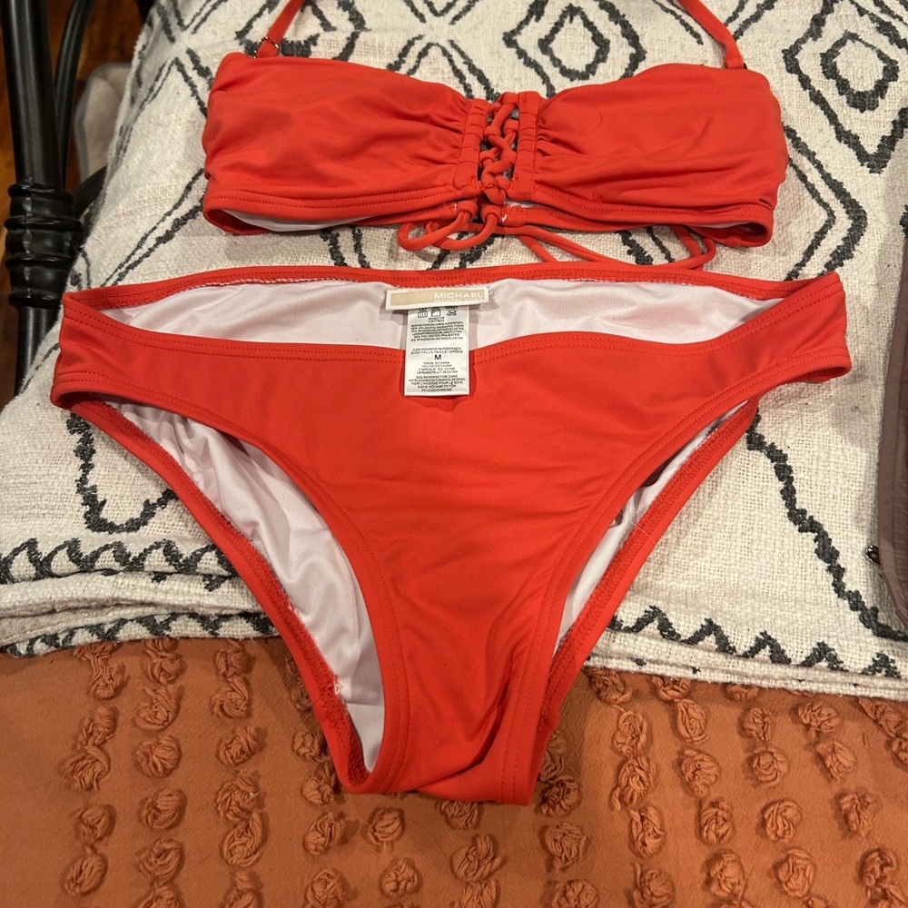Michael Kors Vibrant Red Bikini Set